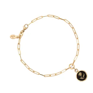 Rose 14K Gold Long Link Paperclip Chain Bracelet