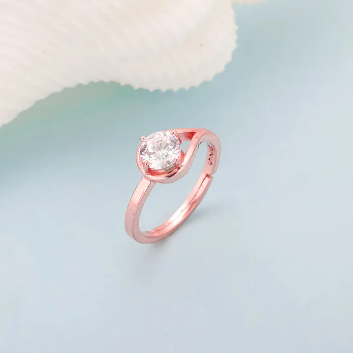 Rose Gold Classic Zircon Ring Giva