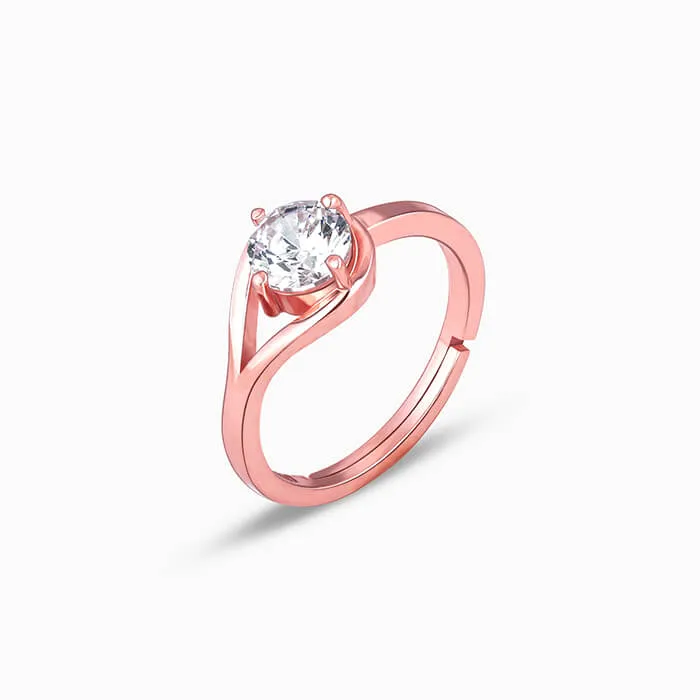 Rose Gold Classic Zircon Ring Giva