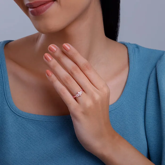 Rose Gold Narcissus Floral Ring Giva