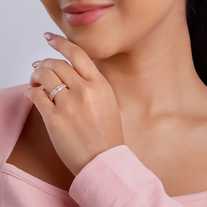 Rose Gold Sparkle Up Ring Giva