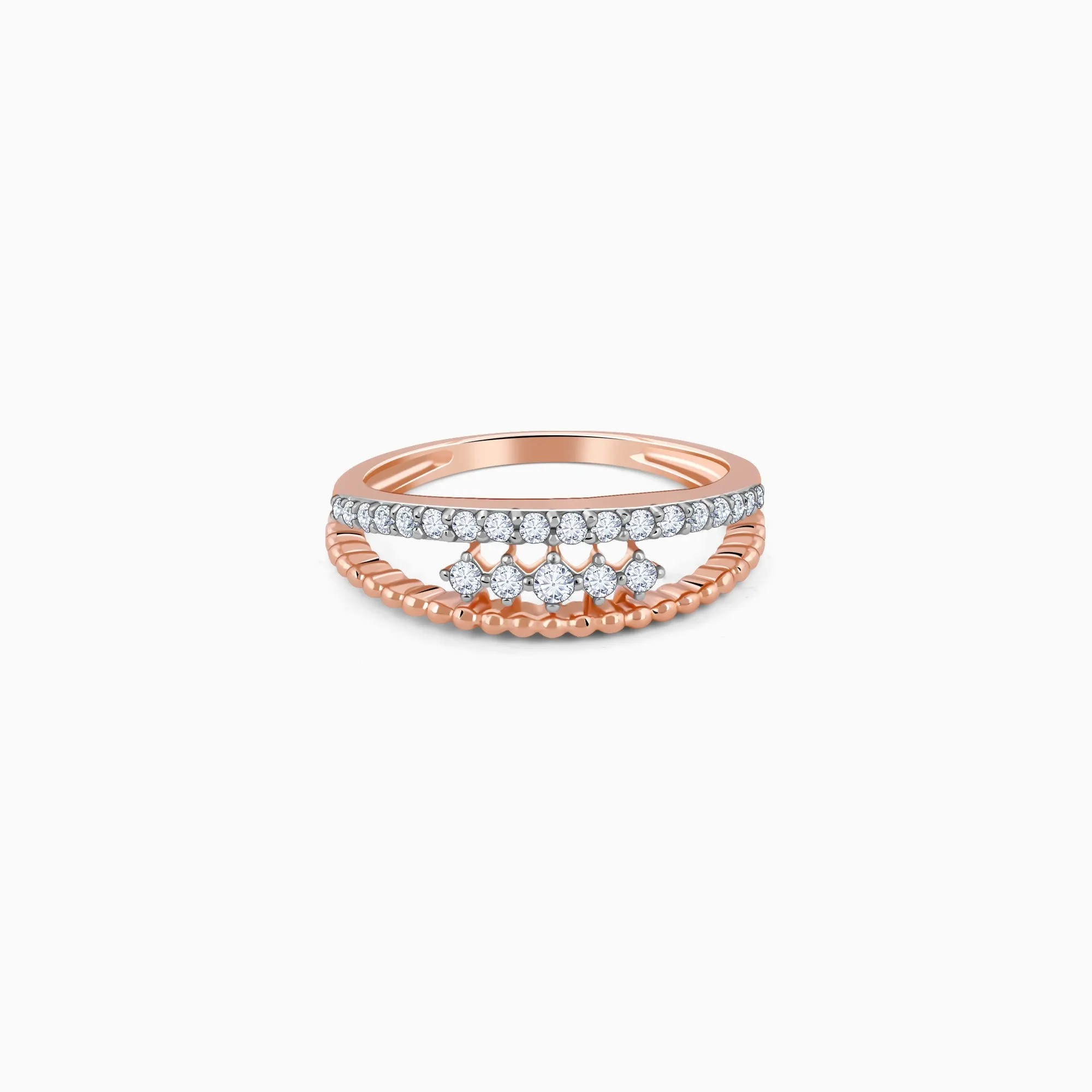 Rose Gold Starlit Halo Diamond Ring Giva