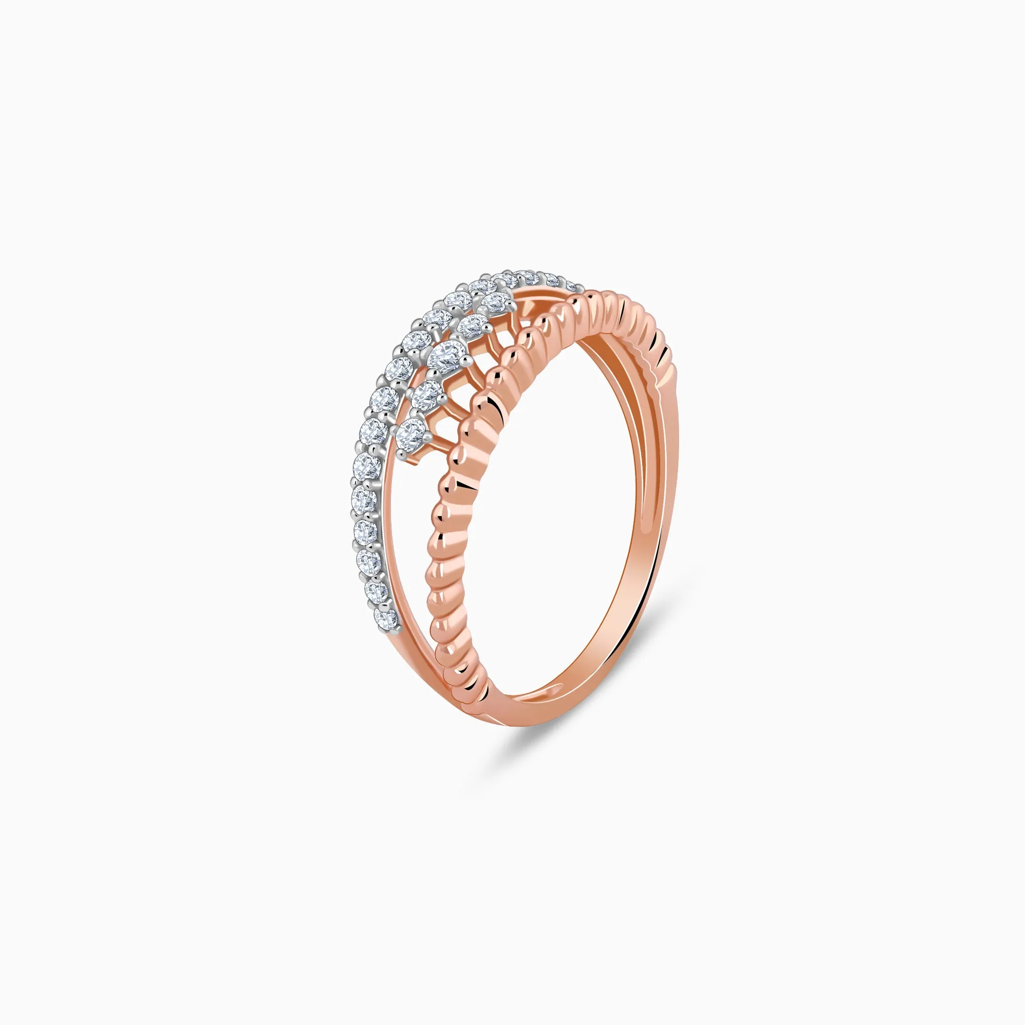 Rose Gold Starlit Halo Diamond Ring Giva