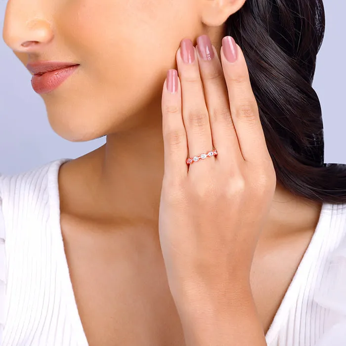 Rose Gold Zircon Melange Ring Giva