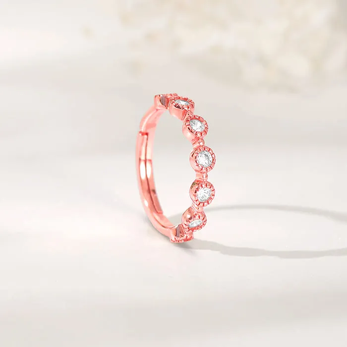 Rose Gold Zircon Melange Ring Giva