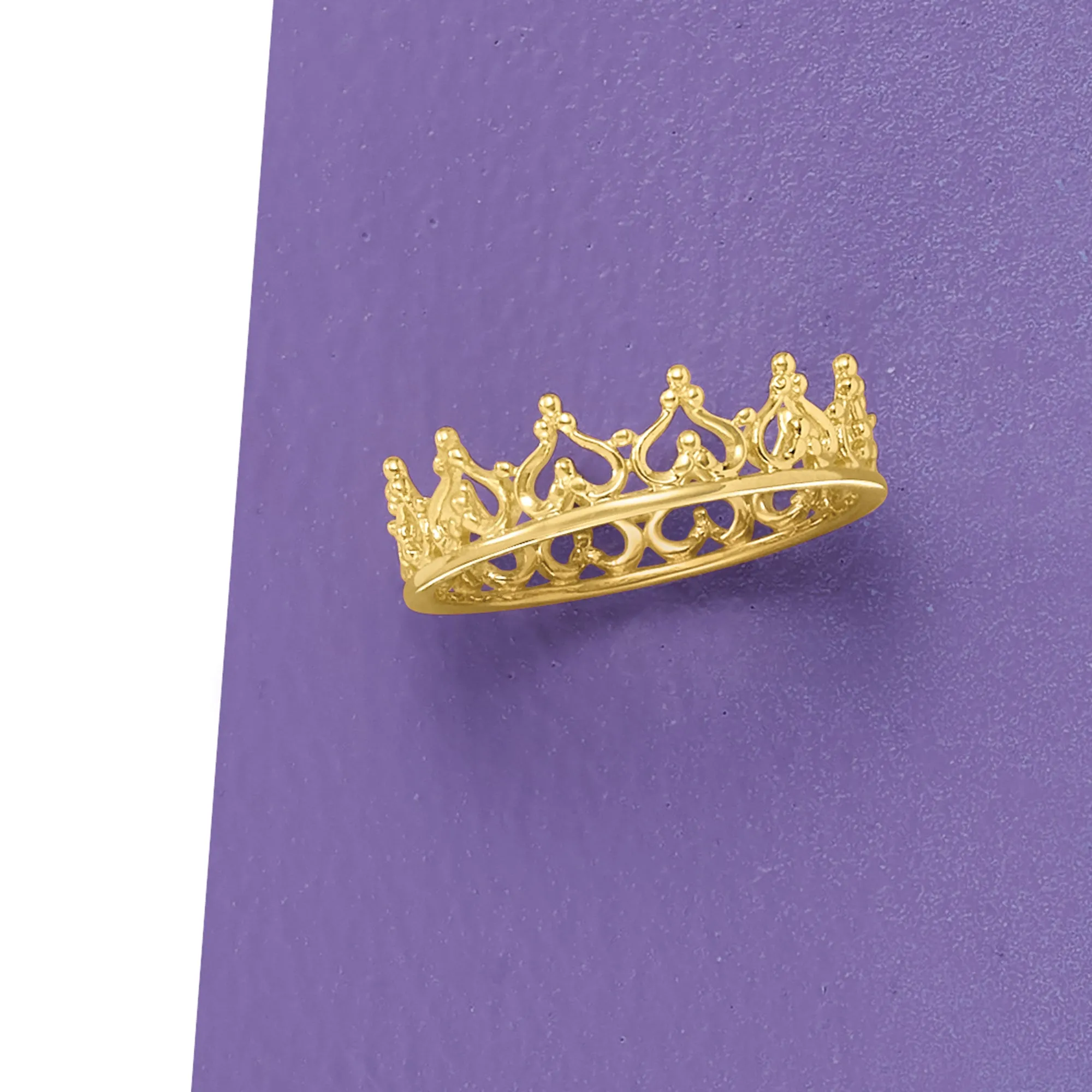 Ross-Simons 14kt Yellow Gold Royal Crown Ring