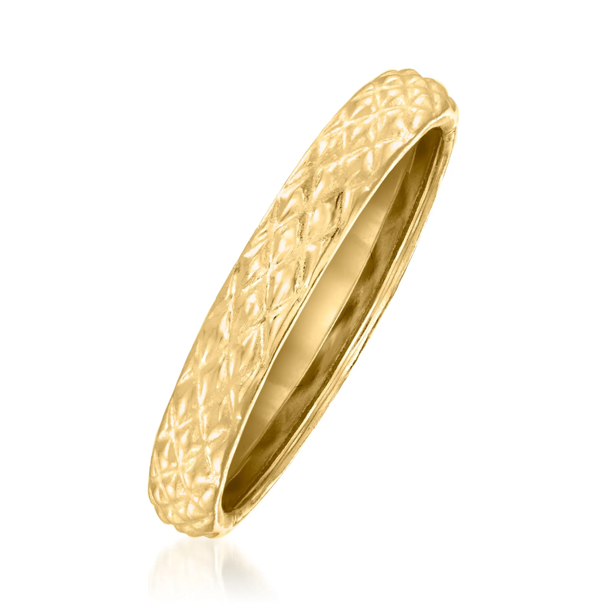 Ross-Simons 18kt Yellow Gold Quilted Textured Ring