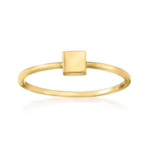 Ross-Simons 18kt Yellow Gold Square Ring