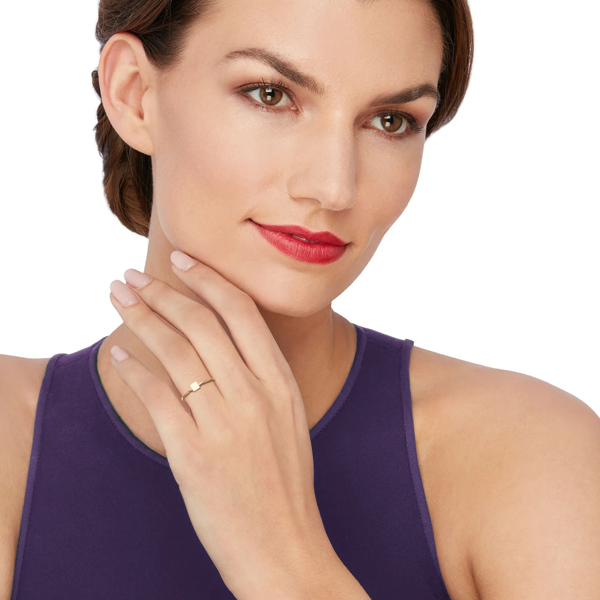 Ross-Simons 18kt Yellow Gold Square Ring