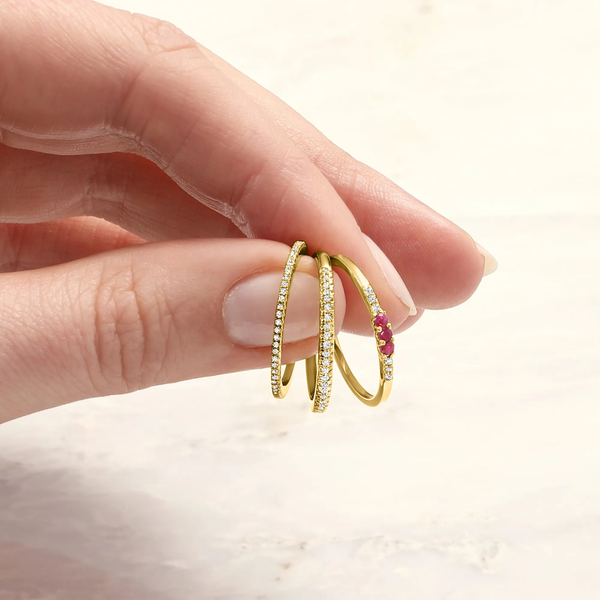 Ross-Simons Diamond Stackable Ring in 14kt Yellow Gold