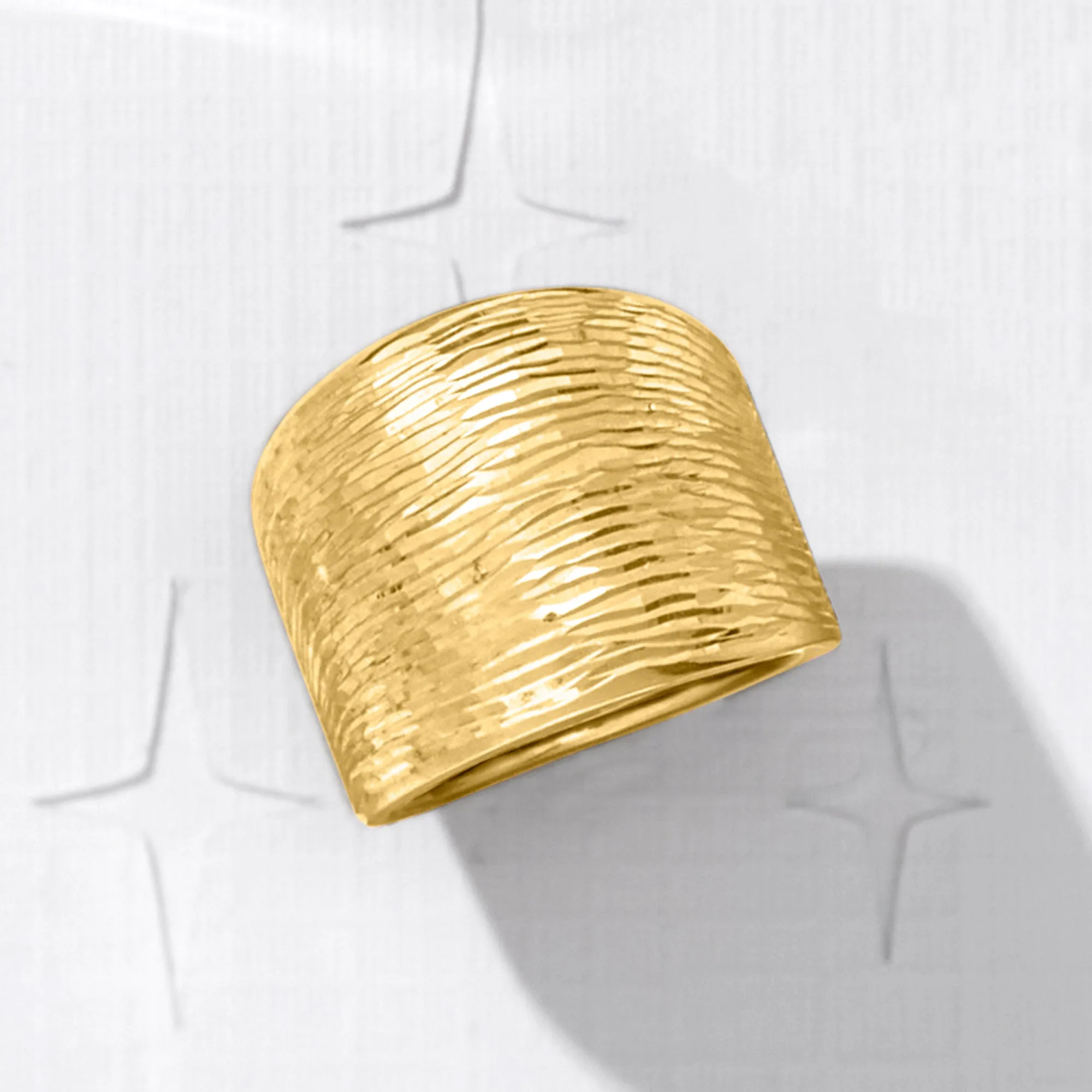 Ross-Simons Italian 14kt Yellow Gold Diamond-Cut Dome Ring