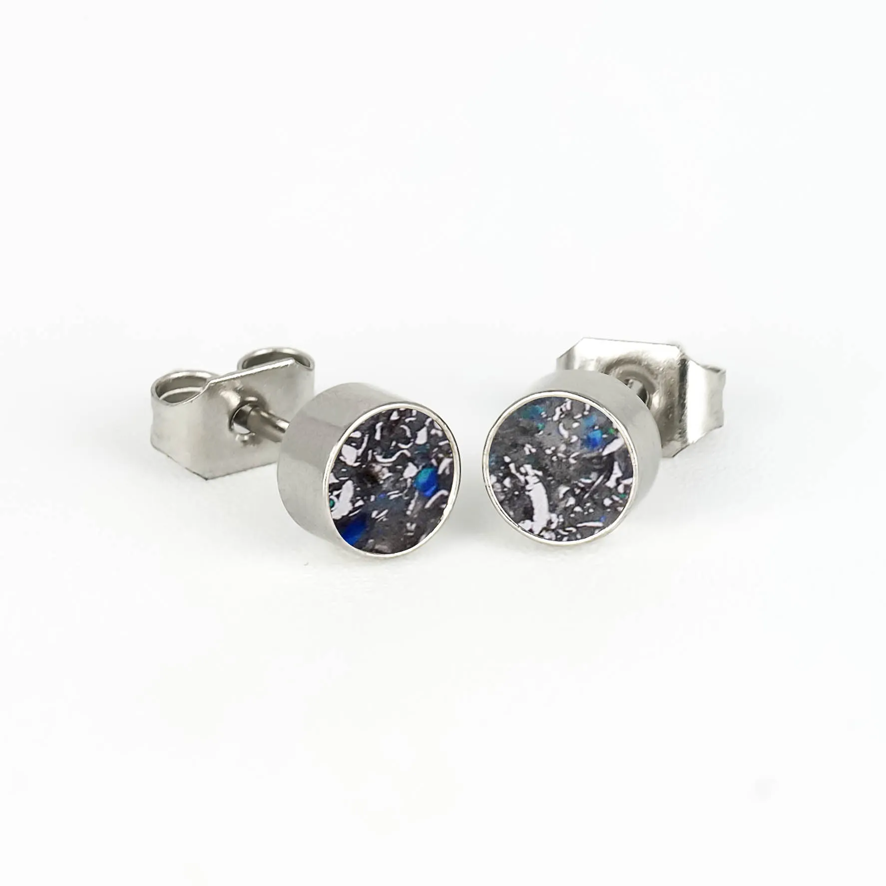 Round Star Dust Earrings