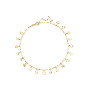 RS Pure by Ross-Simons Italian 14kt Yellow Gold Star Station Anklet