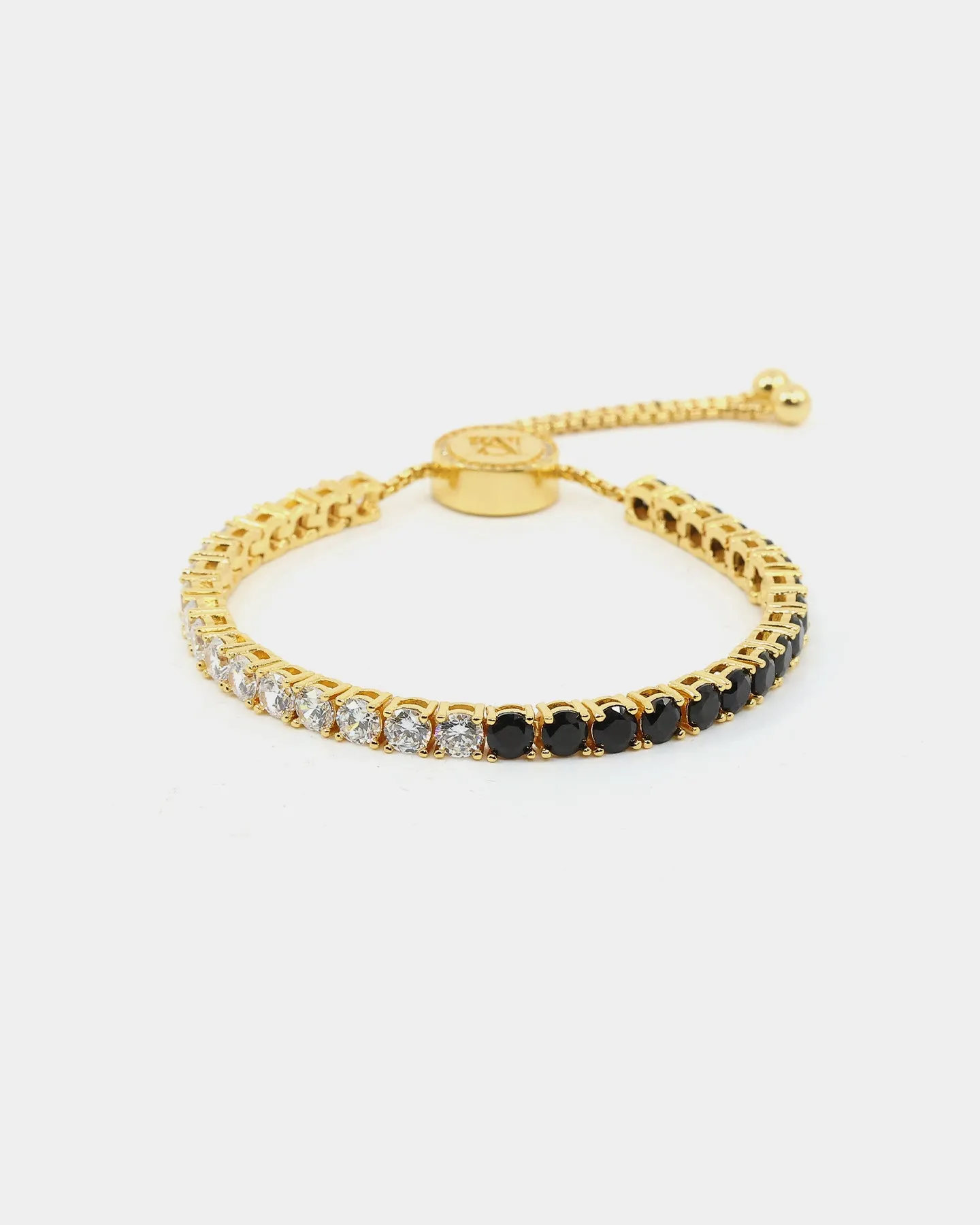 Saint Morta Adjustable Statement Bracelet Gold/Iced Gold/Black