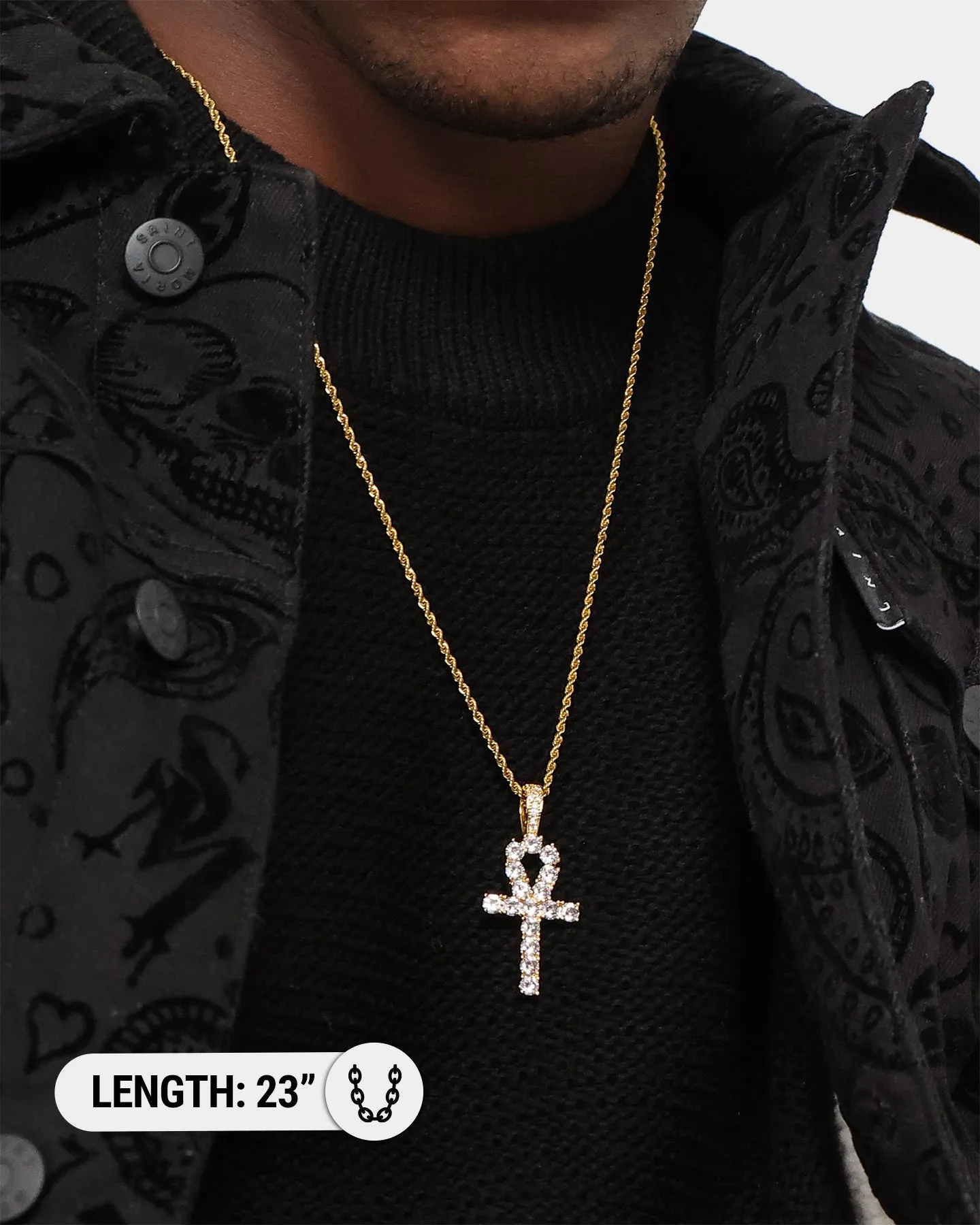 Saint Morta ANKH Cross Pendant Gold