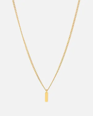 Saint Morta Bar Totem Pendant Chain Gold