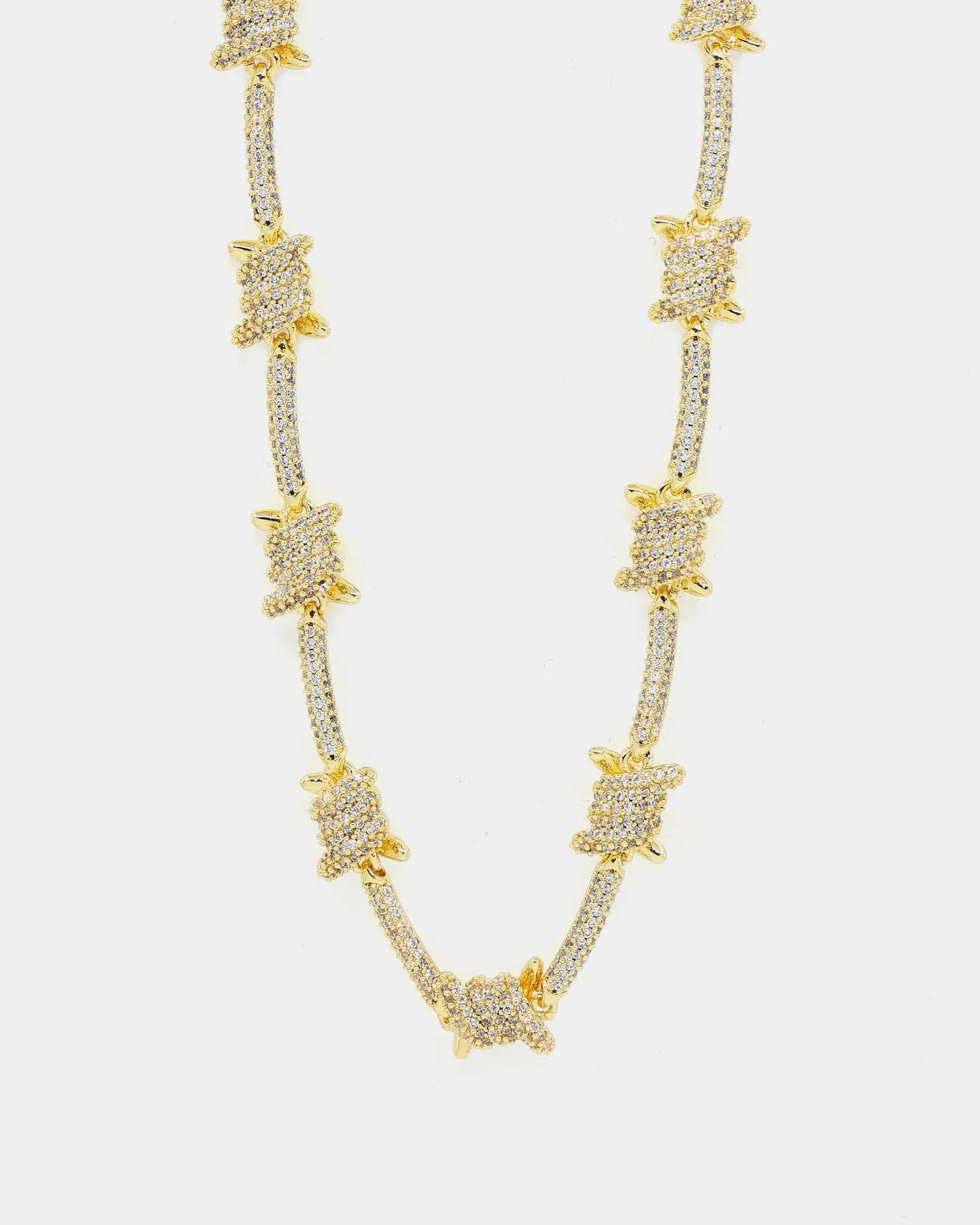 Saint Morta Men's Barbed Wire Choker Iced Gold