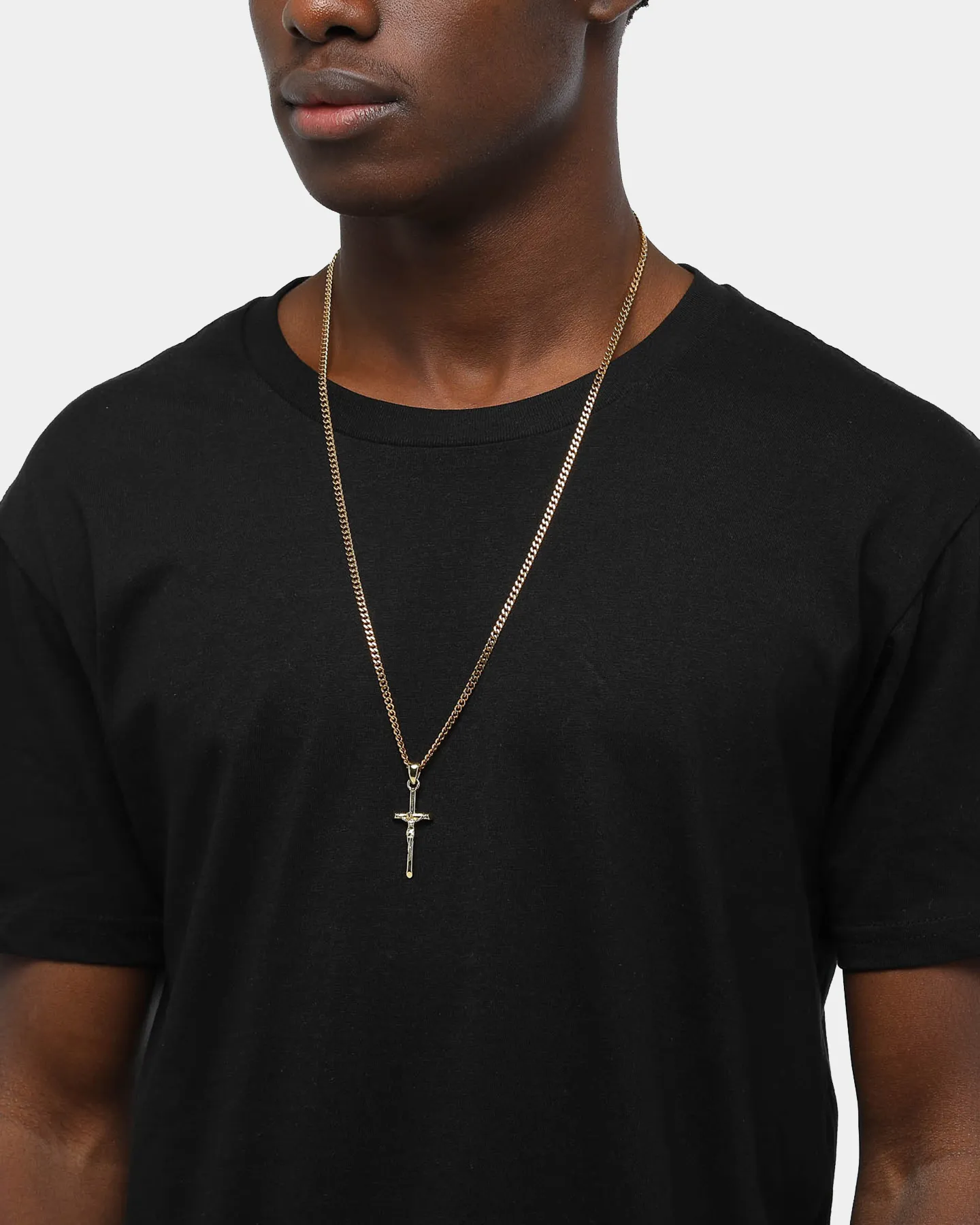 Saint Morta Men's Crucifix Pendant Gold