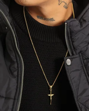 Saint Morta Men's Crucifix Pendant Gold