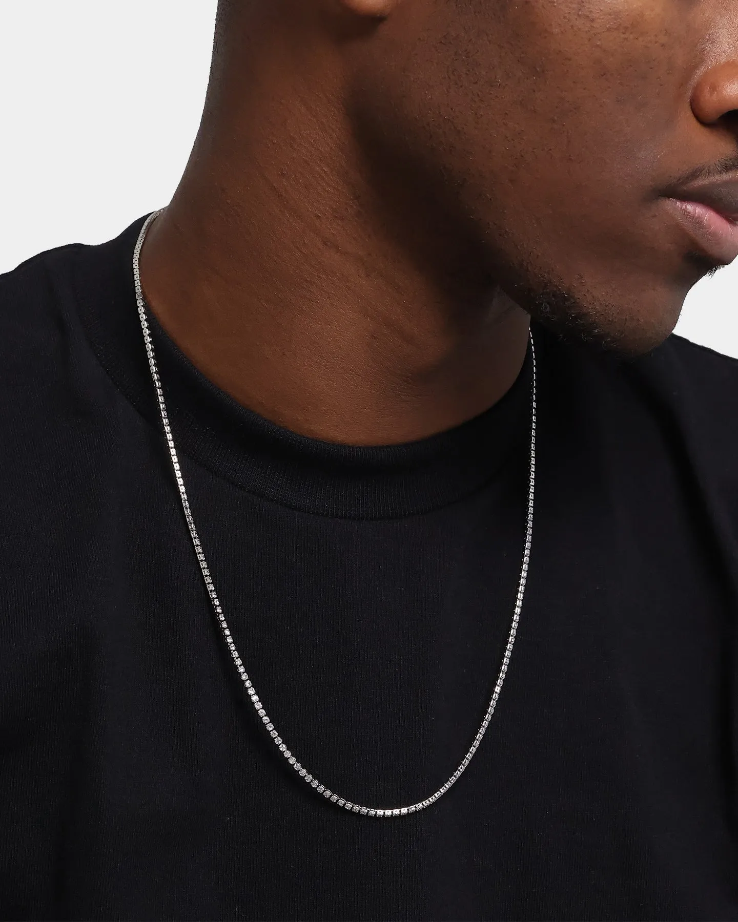 Saint Morta Micro 24" Tennis Necklace White Gold