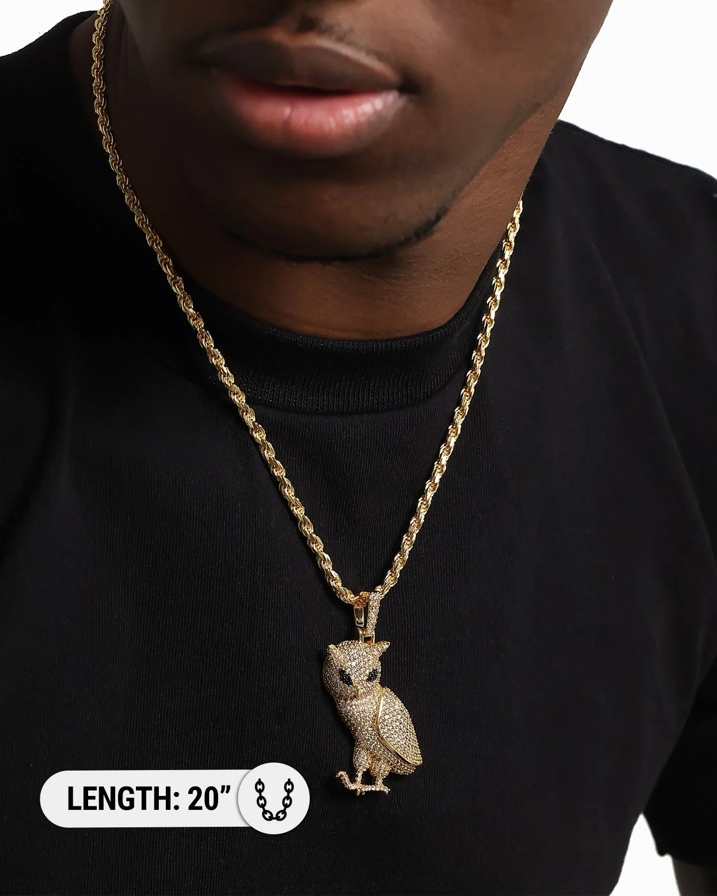Saint Morta Wisdom Pendant Iced Gold