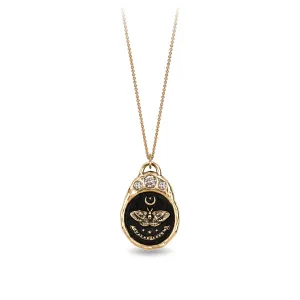 Seek the Light 14K Gold Diamond Crown Talisman