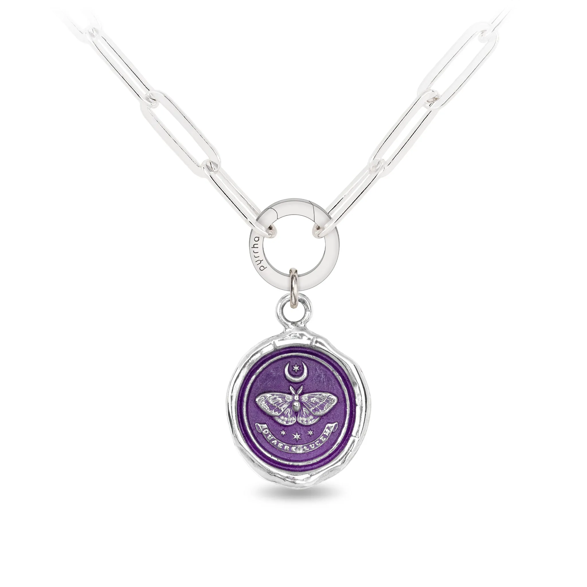 Seek the Light Large Paperclip Chain Necklace - Mystic Violet