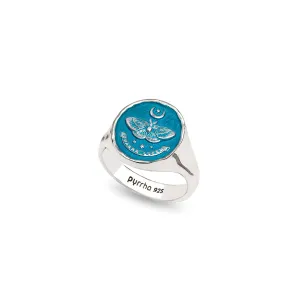 Seek the Light Signet Ring - Capri Blue