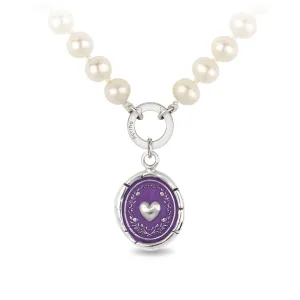 Self-Love Knotted Freshwater Pearl Necklace - Mystic Violet