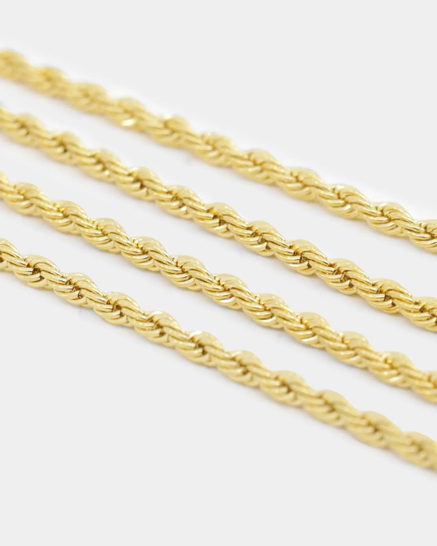 Shortie Kids' Classic Micro Rope 2mm Chain Gold