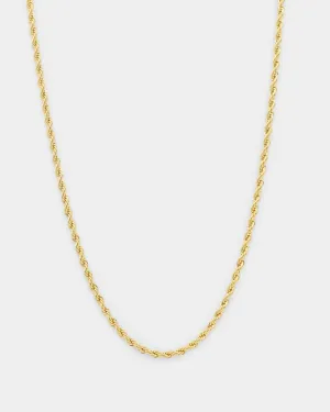 Shortie Kids' Classic Micro Rope 2mm Chain Gold