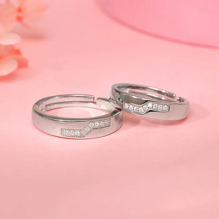 Silver Admiring Couple Bands Giva
