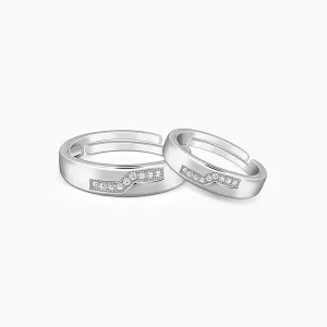 Silver Admiring Couple Bands Giva