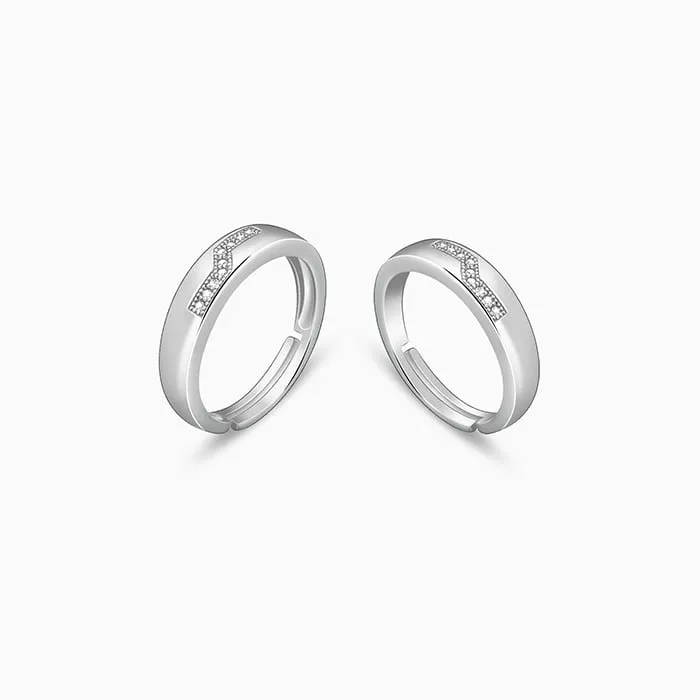 Silver Admiring Couple Bands Giva