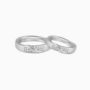 Silver Always Together Couple Bands Giva