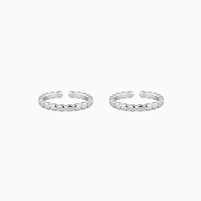 Silver Beauty of Elegance Toe Rings Giva