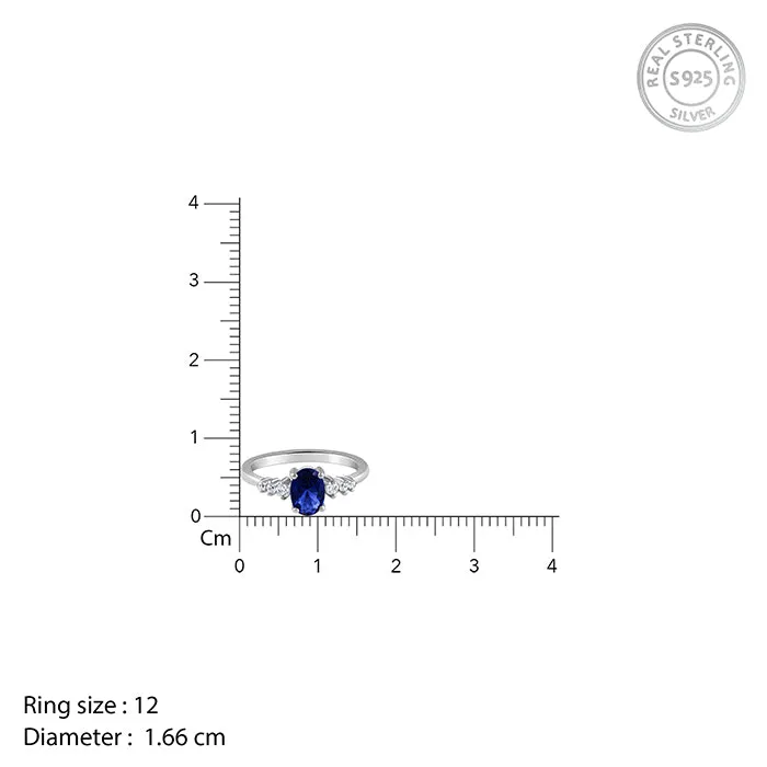 Silver Blue Admiring Ring Giva