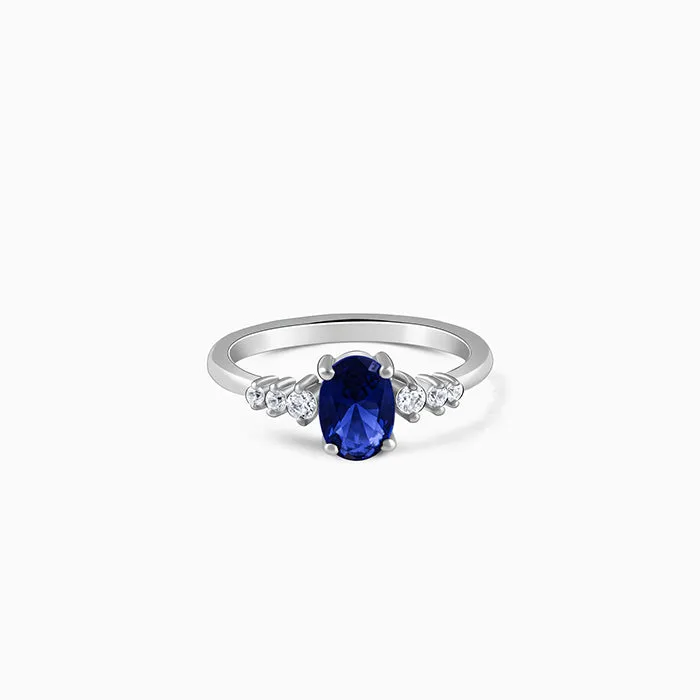 Silver Blue Admiring Ring Giva