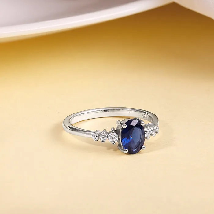 Silver Blue Admiring Ring Giva