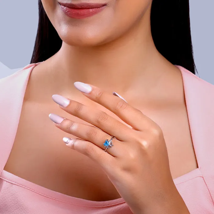 Silver Bonded Hearts Ring Giva