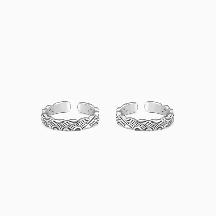 Silver Celtic Tide Toe Rings Giva