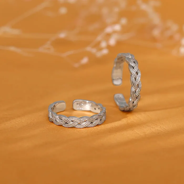 Silver Celtic Tide Toe Rings Giva