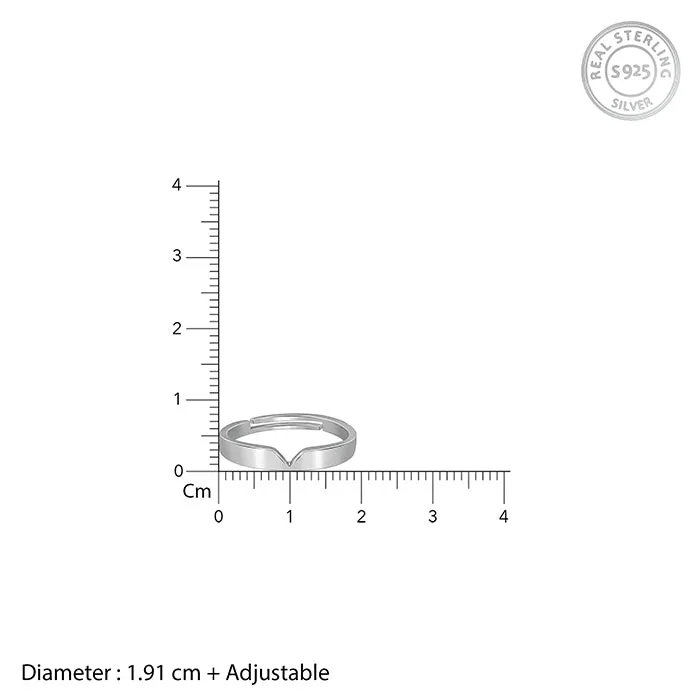 Silver Classic V Ring For Him Giva