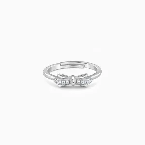 Silver Cute Bow Ring Giva