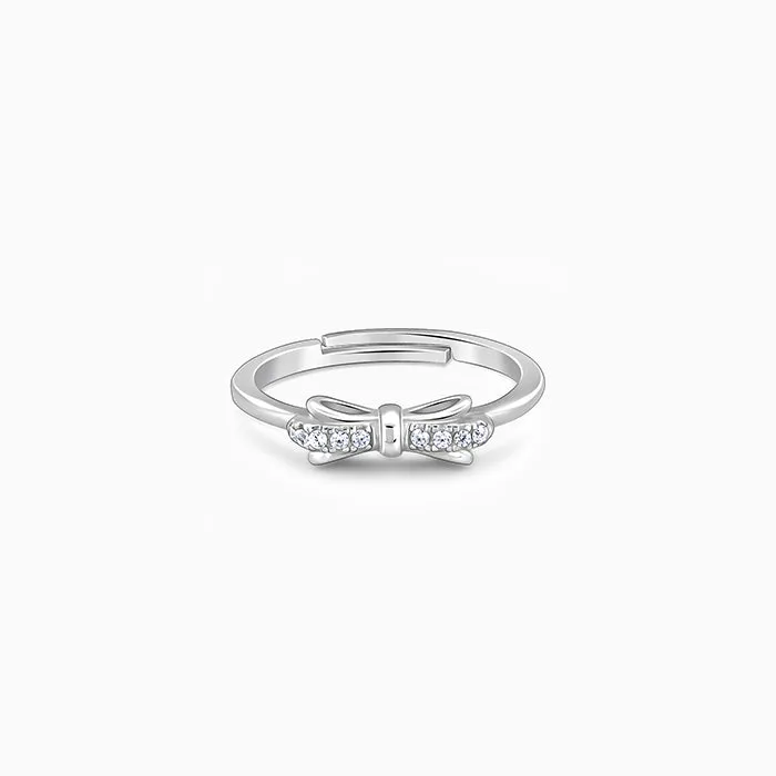 Silver Cute Bow Ring Giva