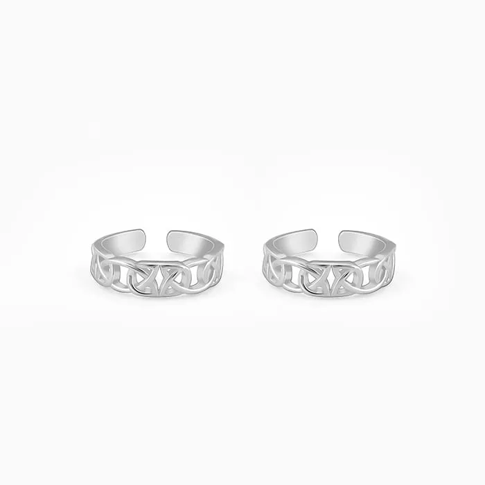 Silver Dancing Waves Toe Rings Giva