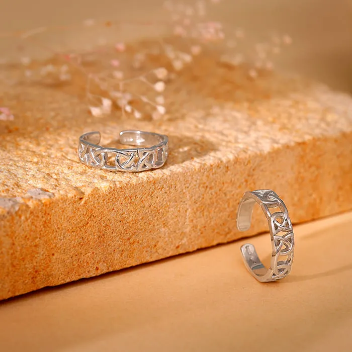Silver Dancing Waves Toe Rings Giva
