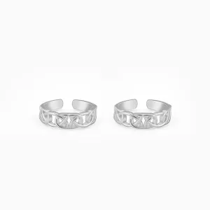 Silver Dancing Waves Toe Rings Giva