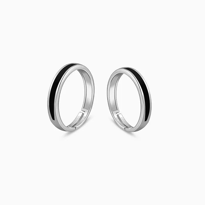 Silver Destined Pair Couple Bands Giva