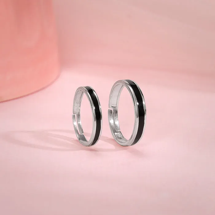 Silver Destined Pair Couple Bands Giva